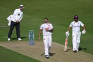 Karun Nair with the bat in hand, is in action for Northamptonshire.